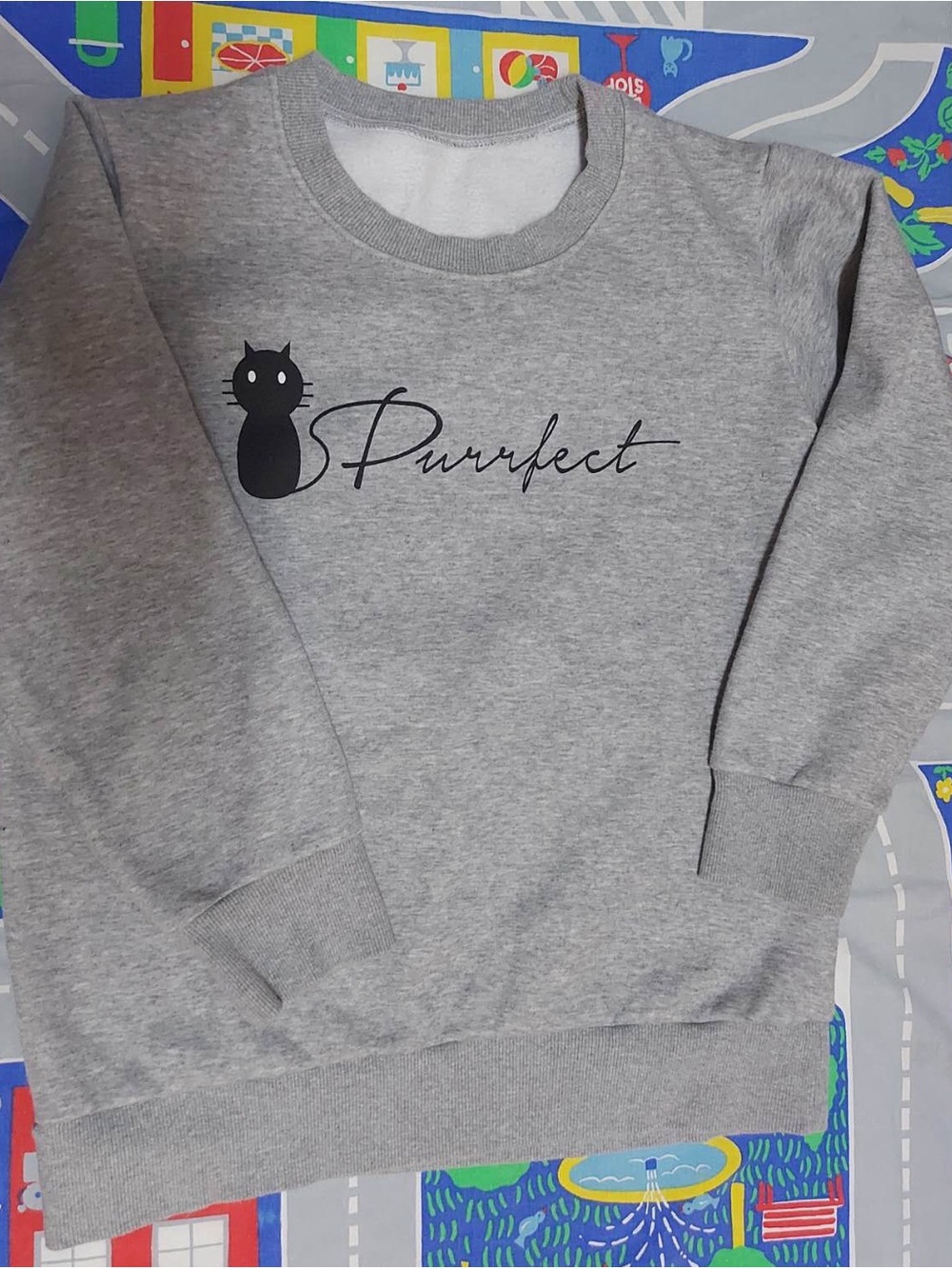 Light grey crew neck sweatshirt
